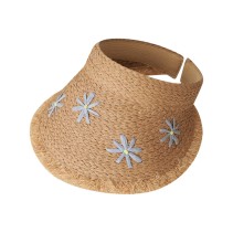 Daisy Open-top Wide Brim Woven Straw Hat