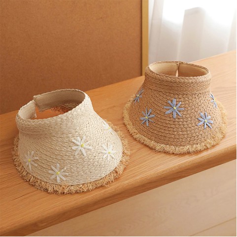 Daisy Open-top Wide Brim Woven Straw Hat Daisy Open-top Wide Brim Woven Straw Hat