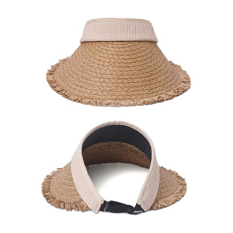 Breathable Hollow Top Woven Wide Brim Straw Hat
