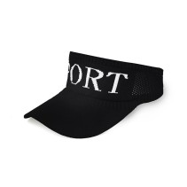 Embroidered Letter Wide Brim Visor Sun Hat