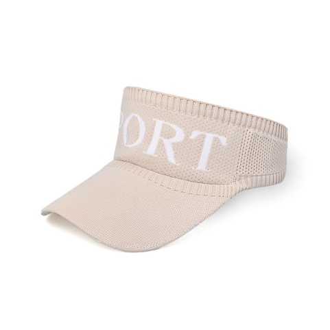 Embroidered Letter Wide Brim Visor Sun Hat